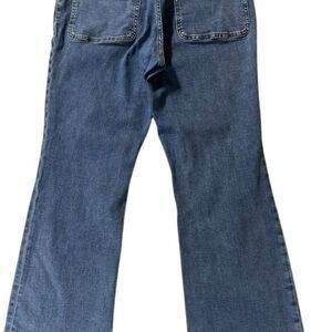Madewell Women's Blue Mid-rise Zip Fly Kick Out Bootcut Denim Jeans Size 31